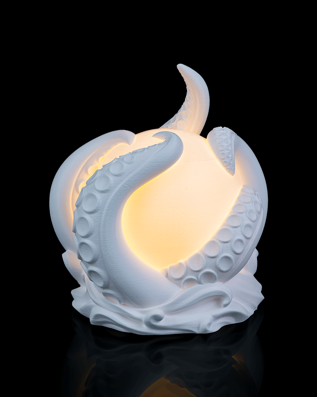 Abyss Sphere LED Table Lamp โ 3D Printed Octopus Tentacle Light