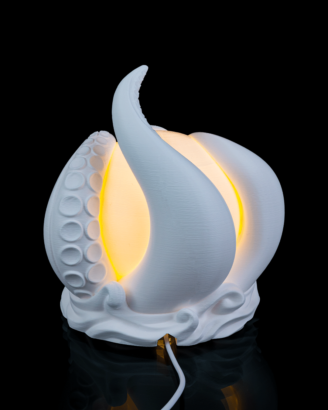 Abyss Sphere LED Table Lamp โ 3D Printed Octopus Tentacle Light