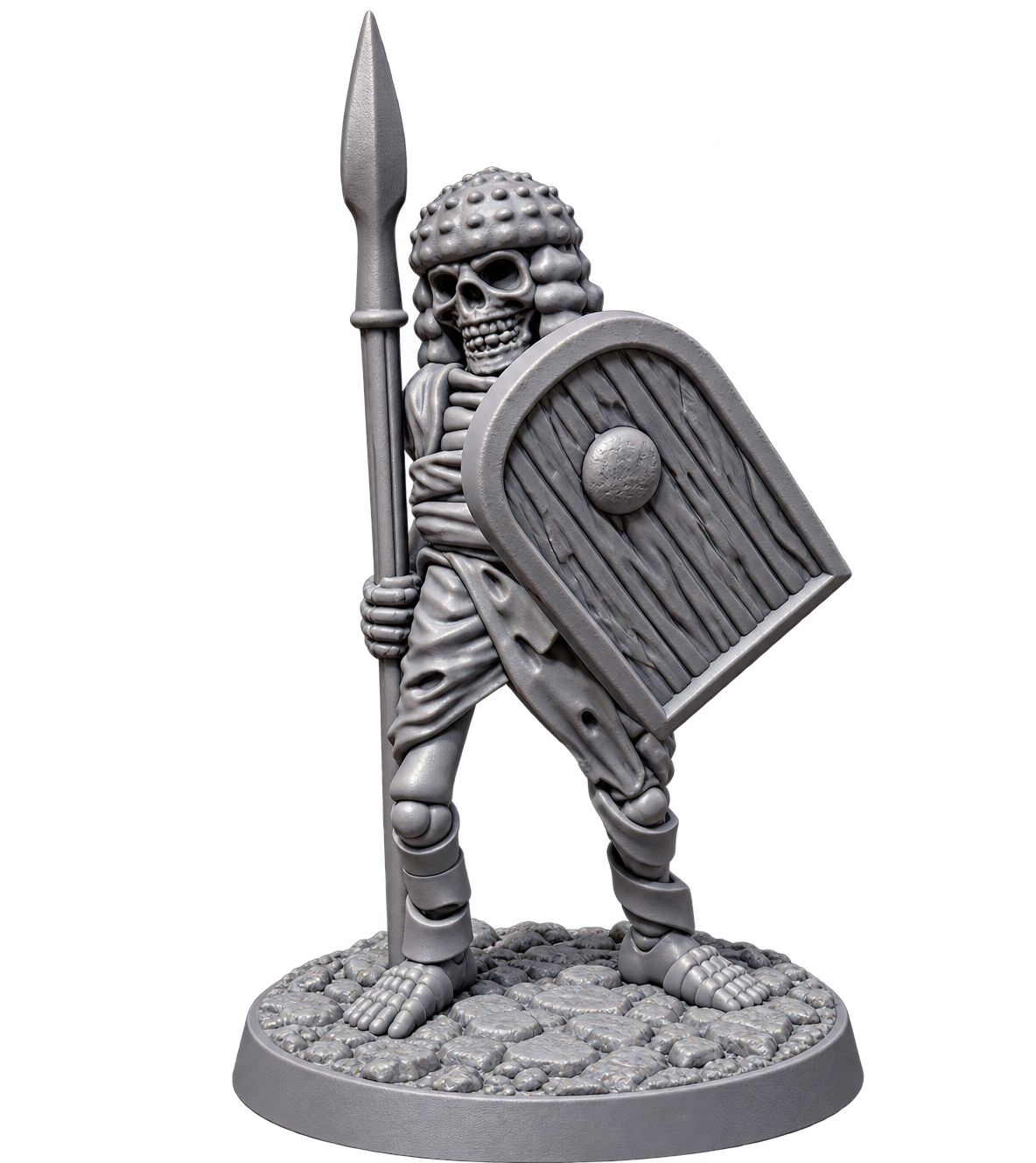 Skeleton Guard I – Spear & Shield | 3D Printed Miniature