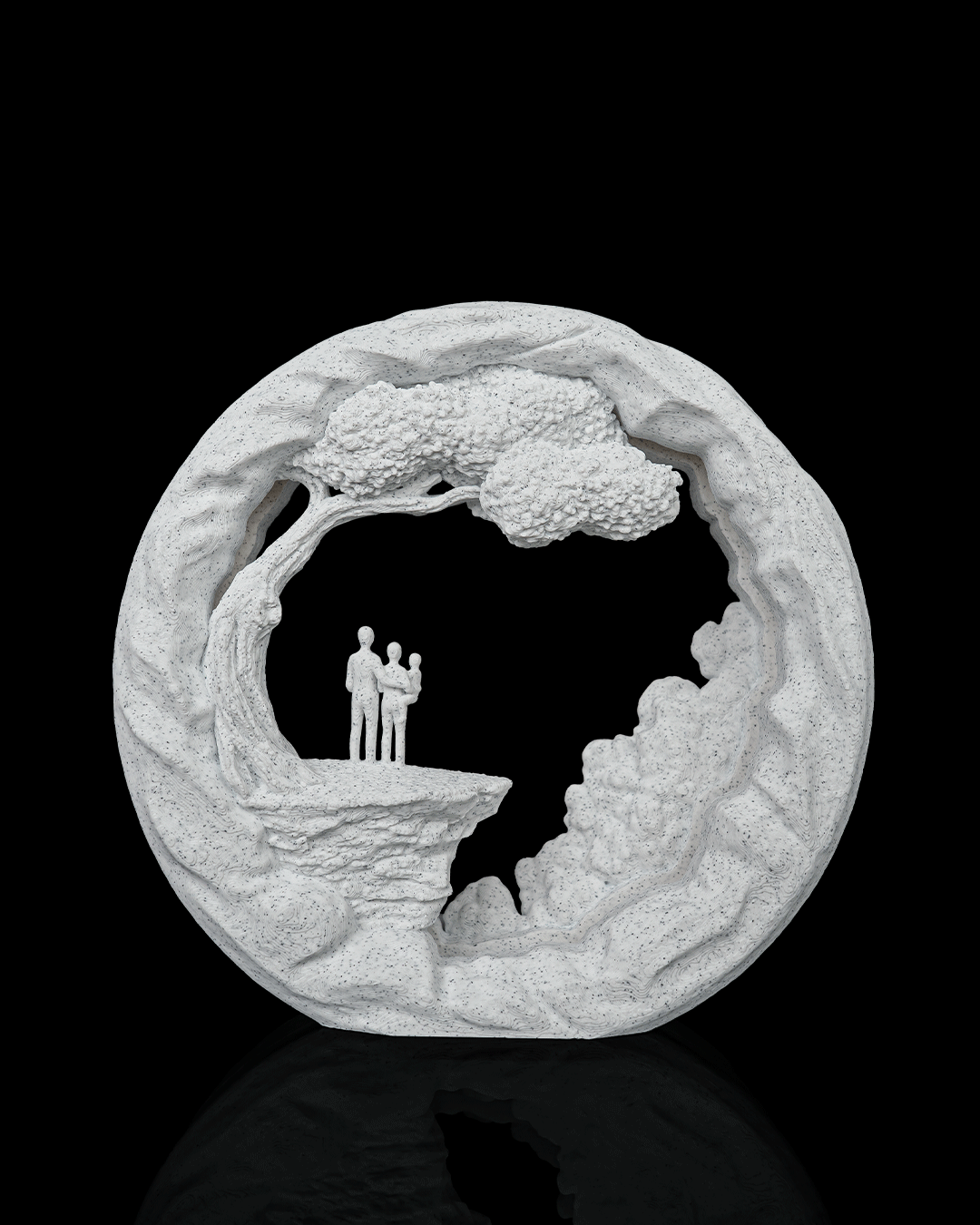Side by Side LED Table Lamp – 3D Printed Family Love Light
