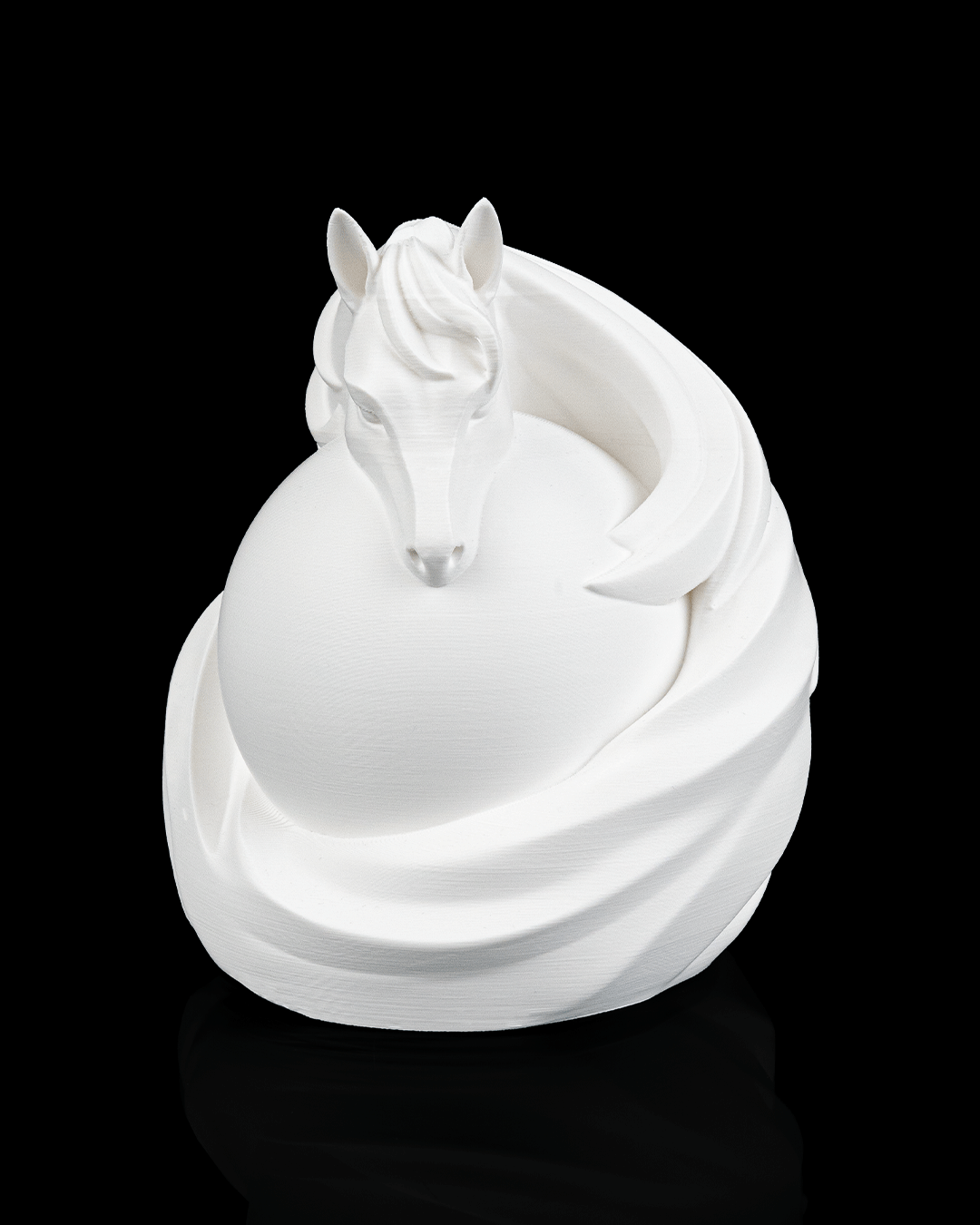 Stallion Sphere LED Lamp – 3D Printed Horse Night Light