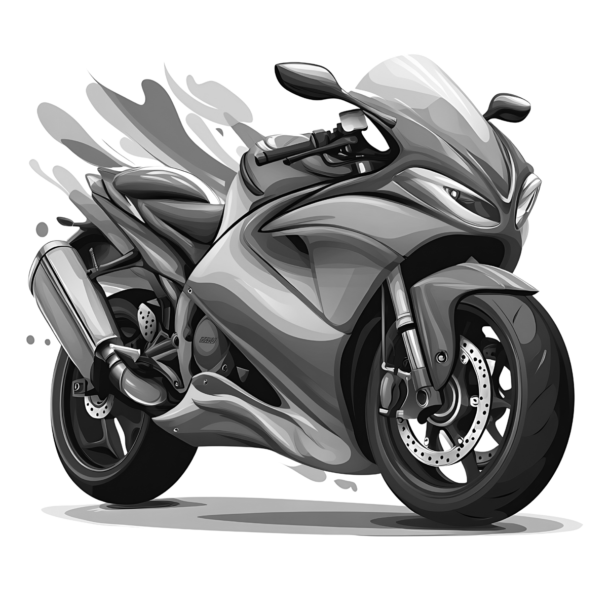 Motor Bike Laser Engraved Slate Coaster