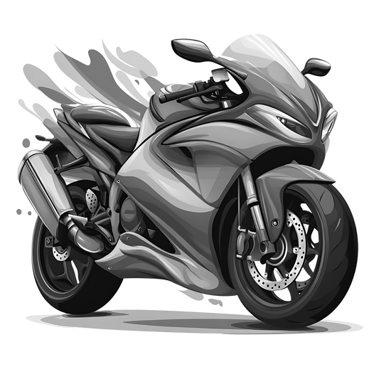 Motor Bike Laser Engraved Slate Coaster