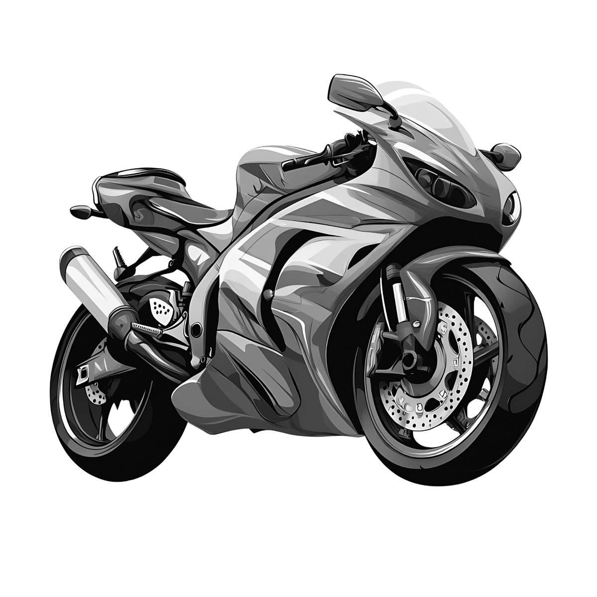 Motor Bike Laser Engraved Slate Coaster