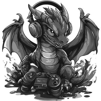 Gamer Dragon Engraved Coaster Set of 4 – Fantasy Gaming Drink Coasters