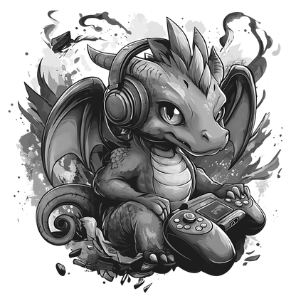 Gamer Dragon Engraved Coaster Set of 4 – Fantasy Gaming Drink Coasters