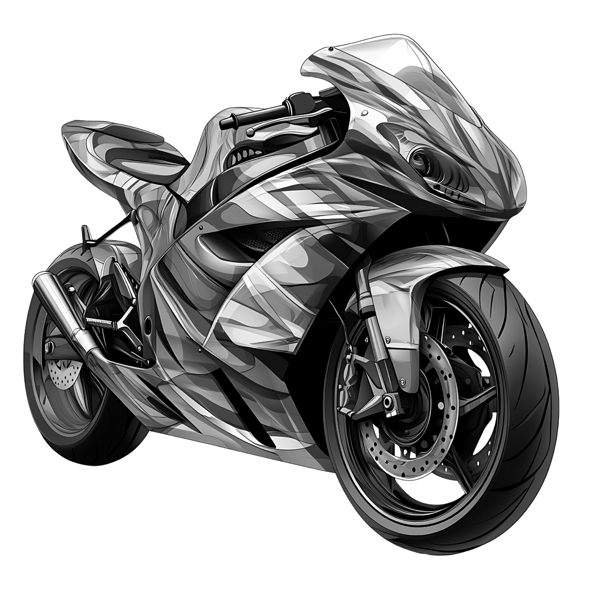 Motor Bike Laser Engraved Slate Coaster