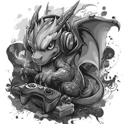 Gamer Dragon Engraved Coaster Set of 4 – Fantasy Gaming Drink Coasters
