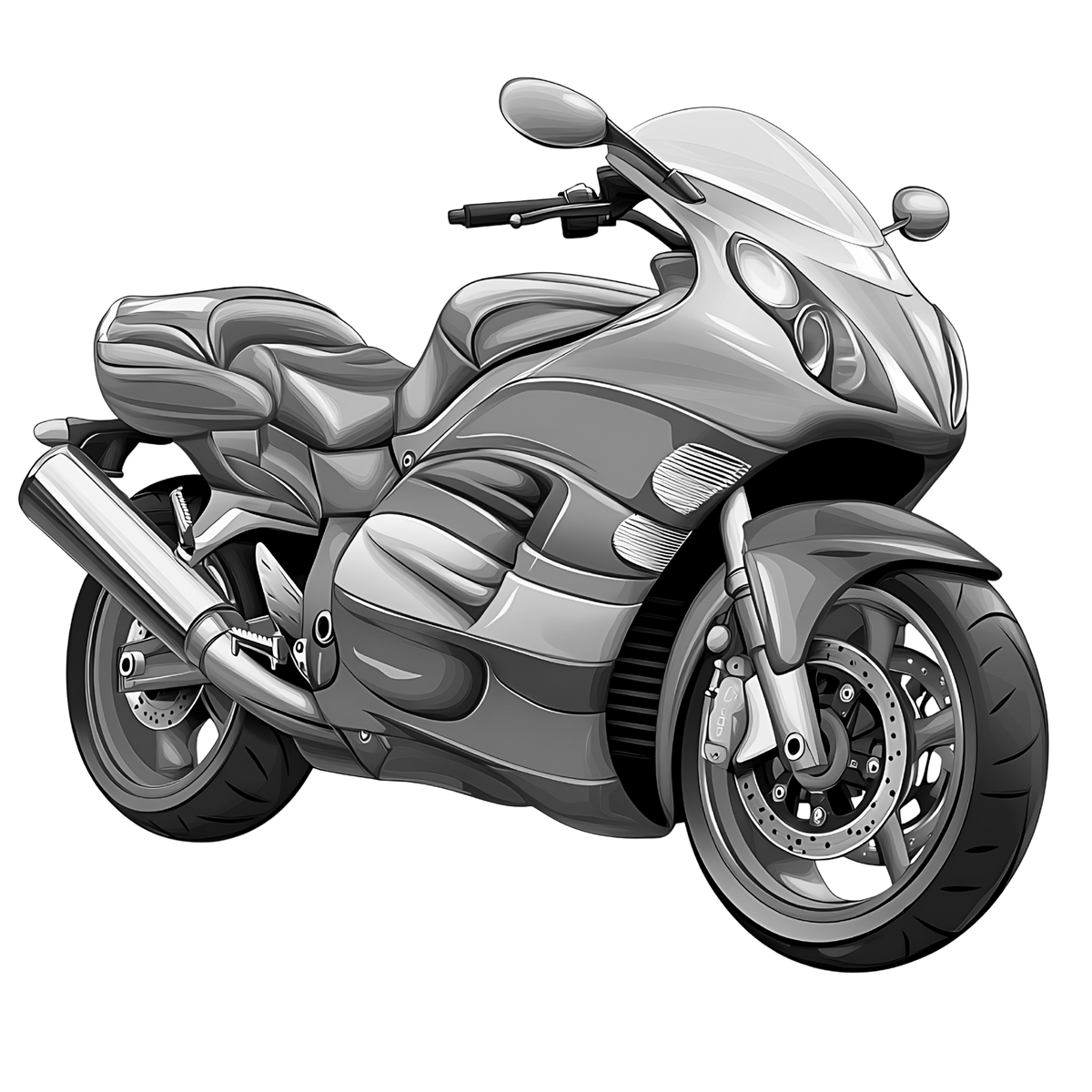 Motor Bike Laser Engraved Slate Coaster