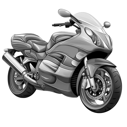 Motor Bike Laser Engraved Slate Coaster
