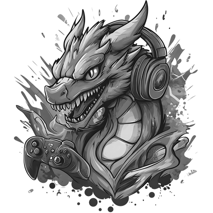 Gamer Dragon Engraved Coaster Set of 4 – Fantasy Gaming Drink Coasters