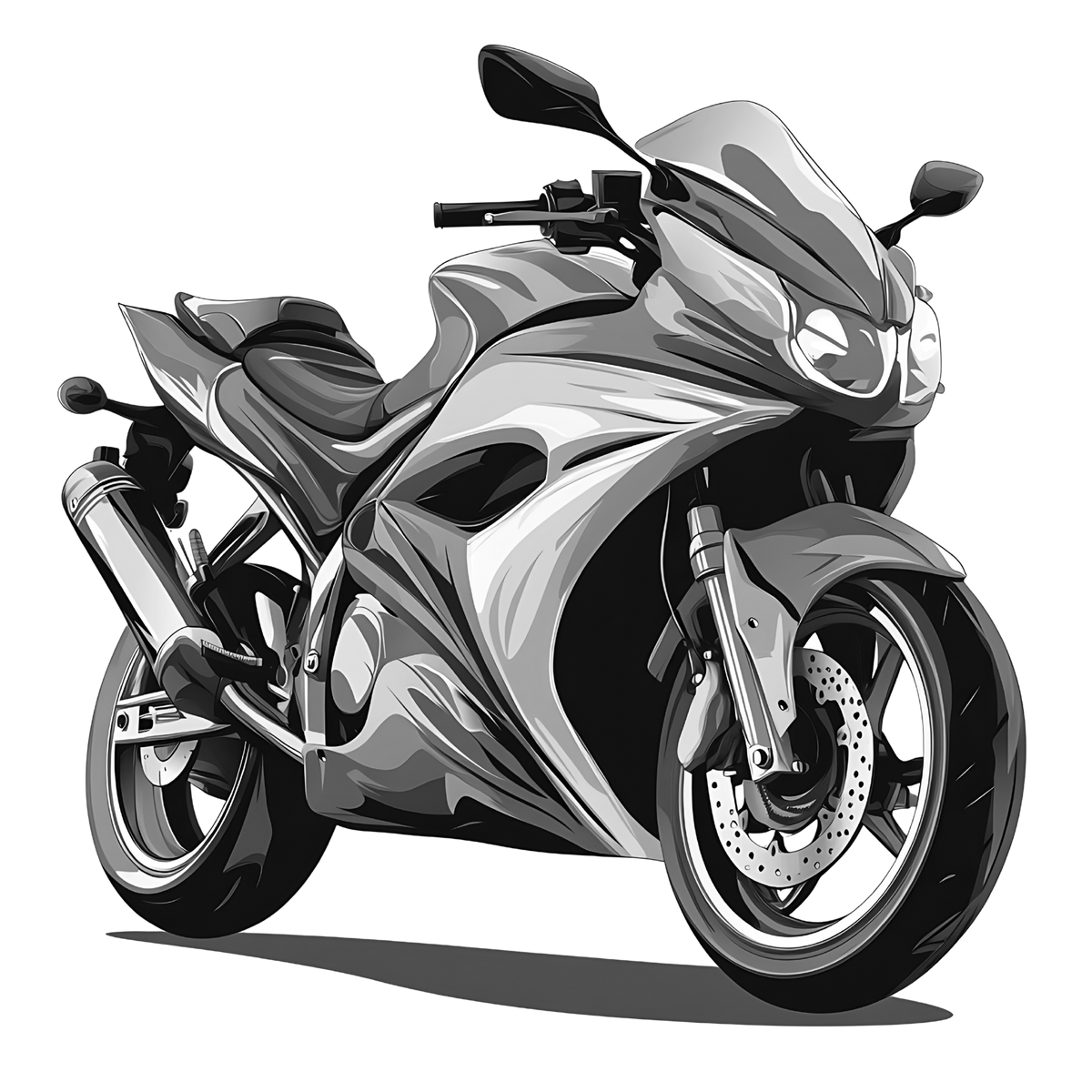 Motor Bike Laser Engraved Slate Coaster