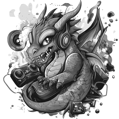 Gamer Dragon Engraved Coaster Set of 4 – Fantasy Gaming Drink Coasters