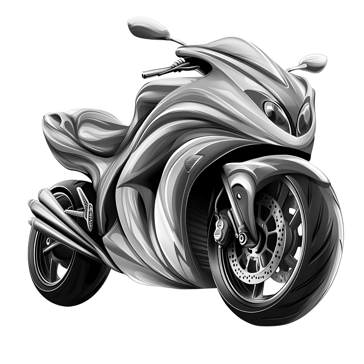 Motor Bike Laser Engraved Slate Coaster