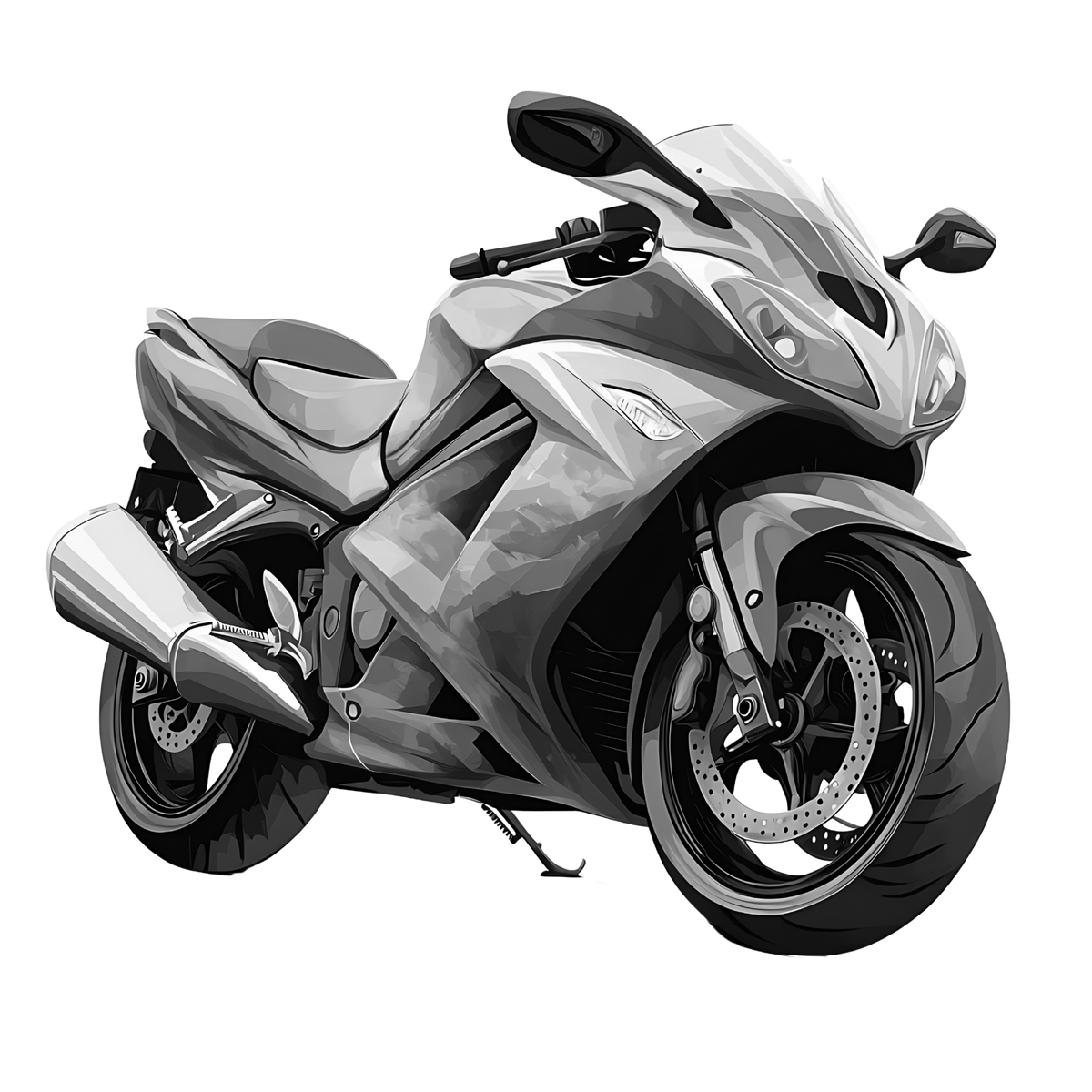 Motor Bike Laser Engraved Slate Coaster