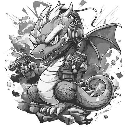 Gamer Dragon Engraved Coaster Set of 4 – Fantasy Gaming Drink Coasters