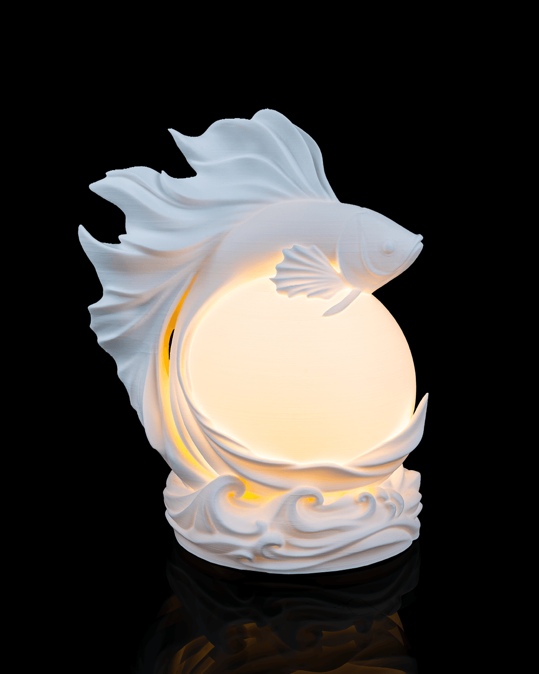 LED Siamese Fighting Fish Lamp – Multi-Colour USB Powered Ambient Table Light