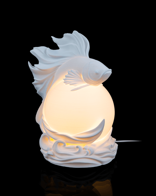LED Siamese Fighting Fish Lamp – Multi-Colour USB Powered Ambient Table Light