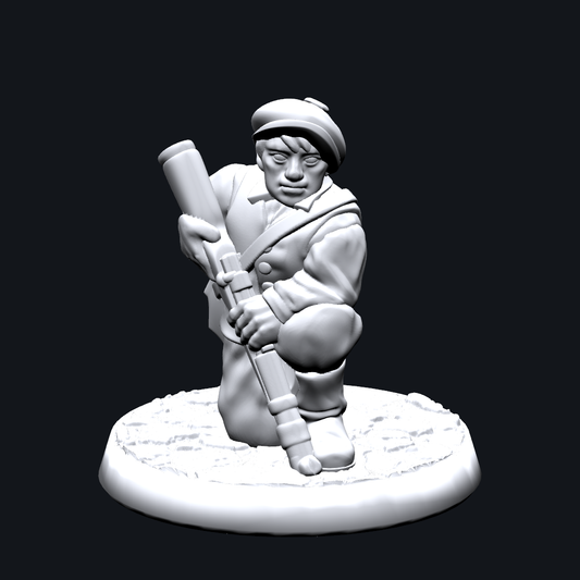 WW2 Resistance Fighter 02 – 3D Printed Grey Resin Miniature