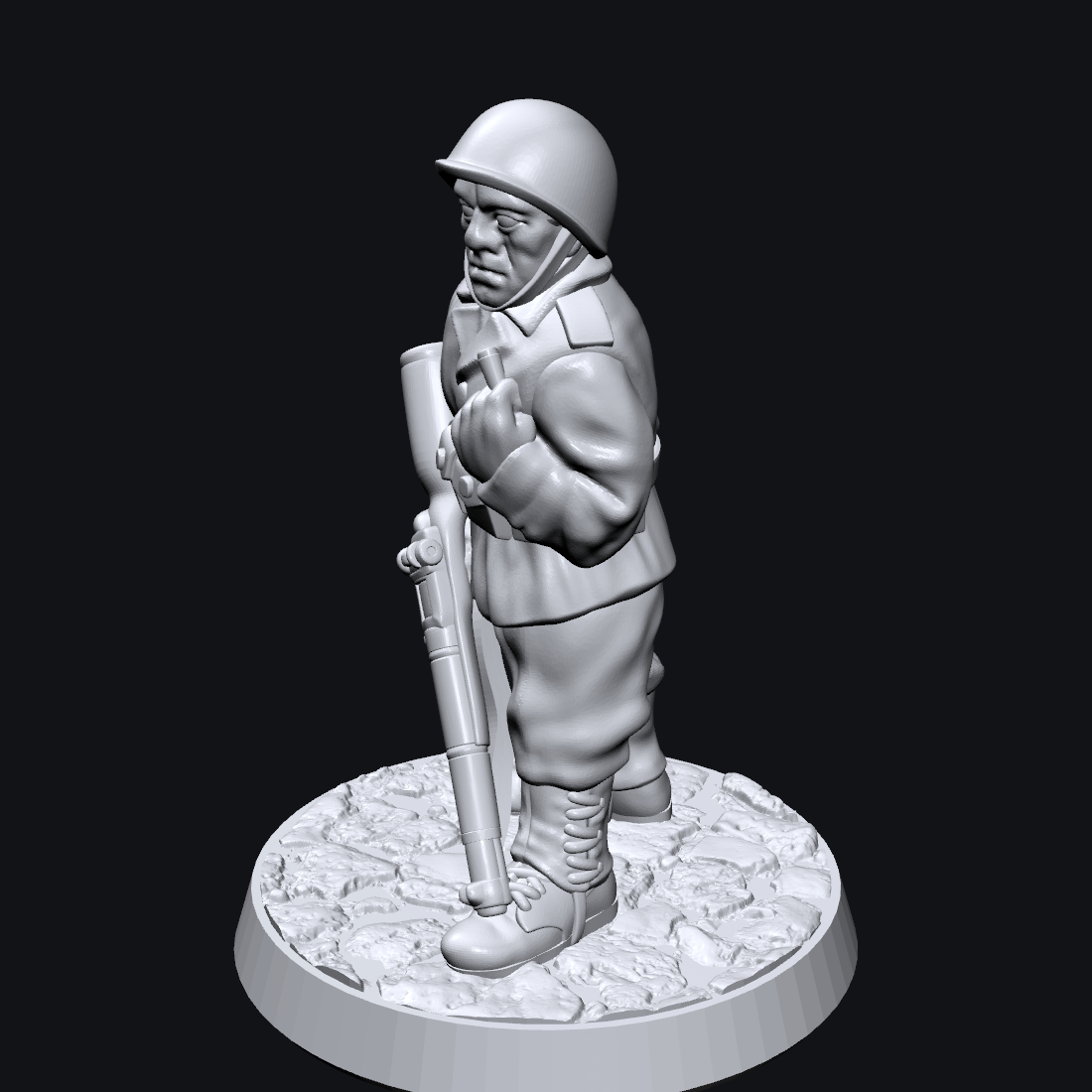 WW2 US Infantry Soldier 02 – 3D Printed Grey Resin Miniature