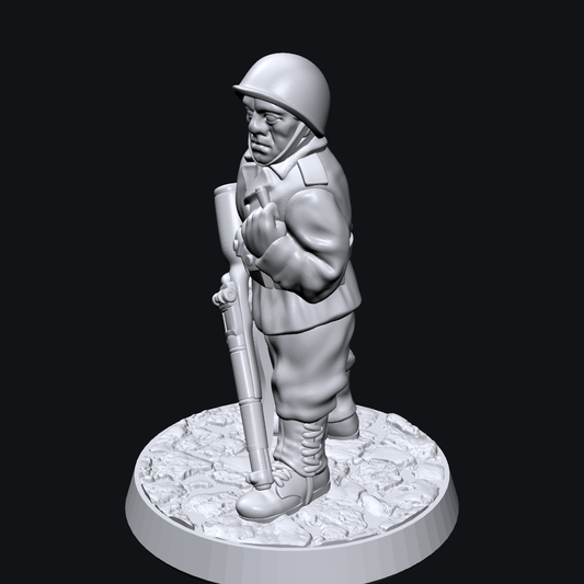 WW2 US Infantry Soldier 02 – 3D Printed Grey Resin Miniature
