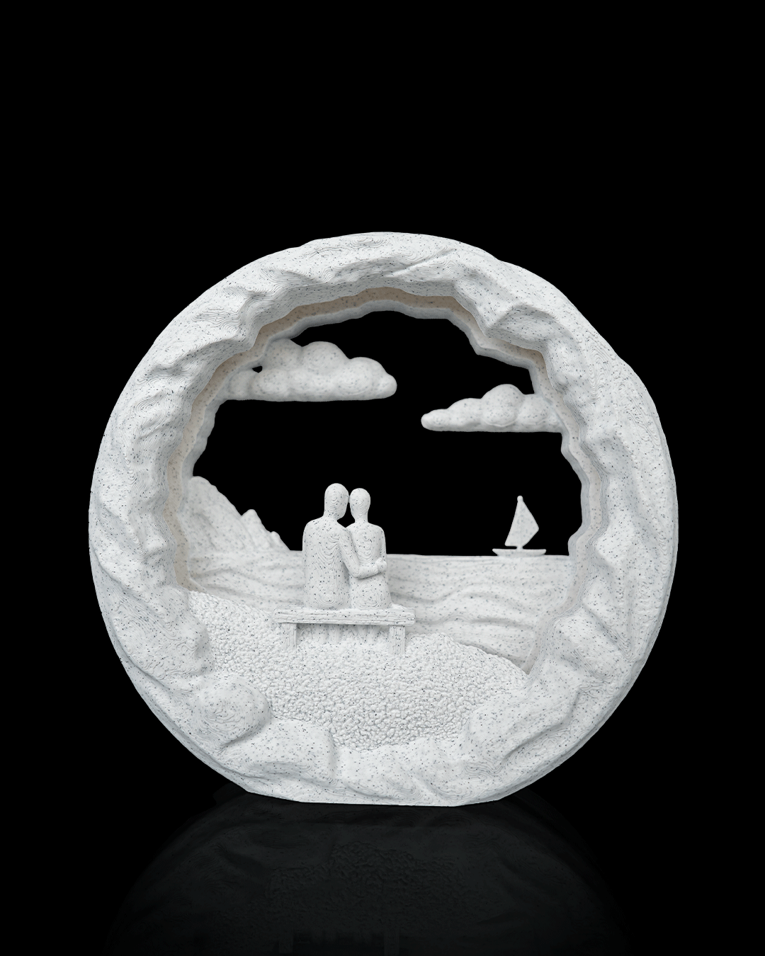 Dockside Dream LED Table Lamp – Romantic Couple Sunset Light