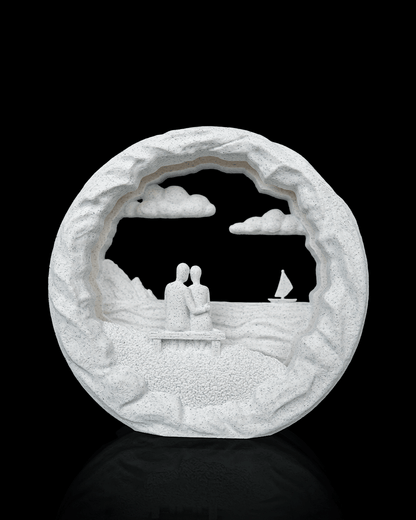 Dockside Dream LED Table Lamp – Romantic Couple Sunset Light