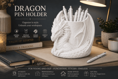 Dragon Pen Holder – 3D Printed Fantasy Desk Organiser