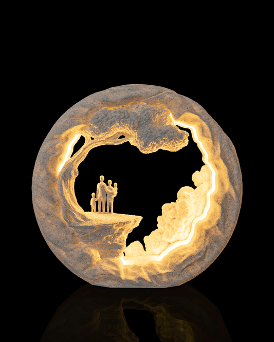 Family Tree LED Table Lamp – 3D Printed Family Love Light