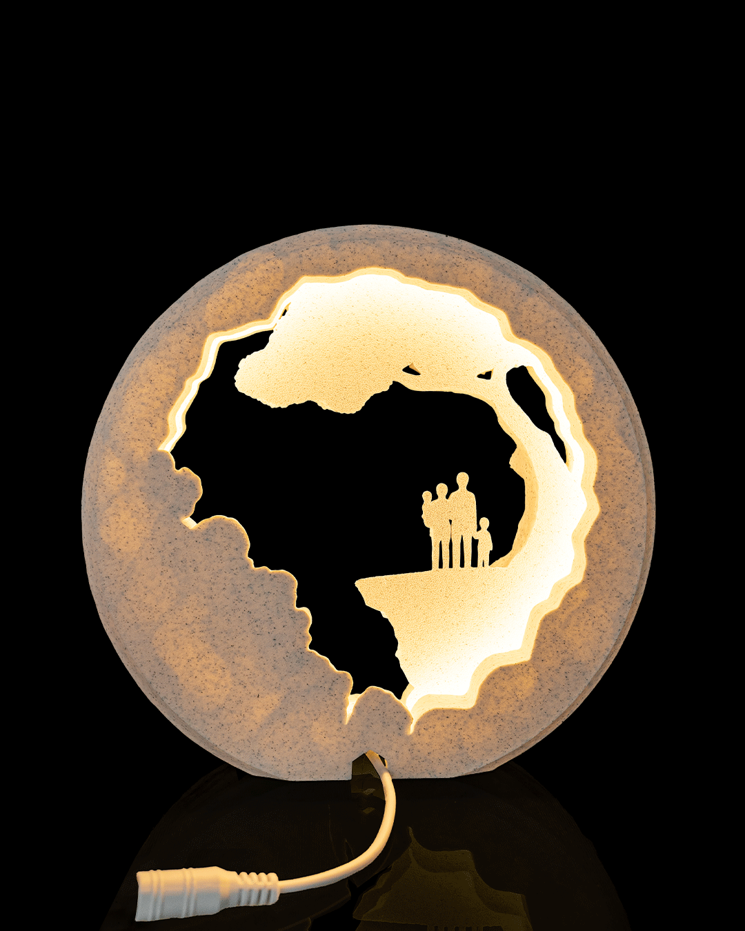 Family Tree LED Table Lamp – 3D Printed Family Love Light