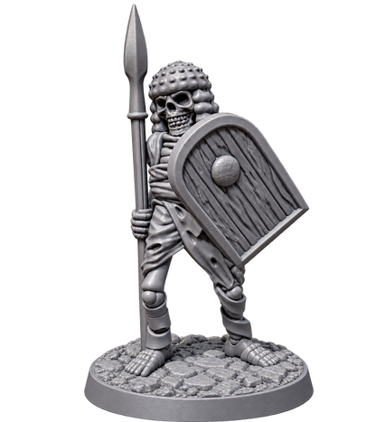 Skeleton Guard I – Spear & Shield | 3D Printed Miniature