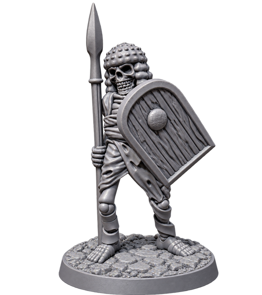 Skeleton Guard I – Spear & Shield | 3D Printed Miniature