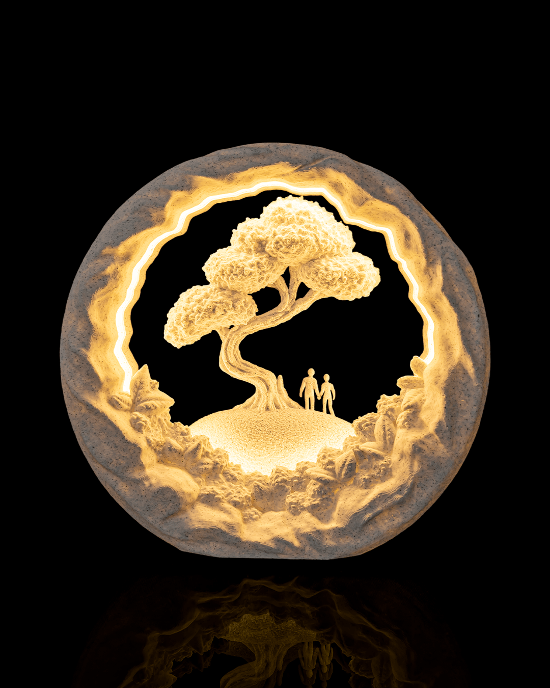 Our Journey LED Table Lamp – 3D Printed Romantic Couple Light