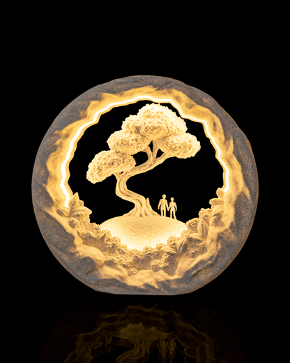 Our Journey LED Table Lamp – 3D Printed Romantic Couple Light