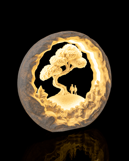 Our Journey LED Table Lamp – 3D Printed Romantic Couple Light