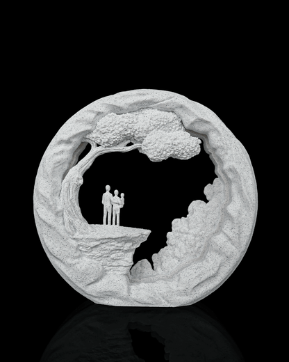 Side by Side LED Table Lamp – 3D Printed Family Love Light