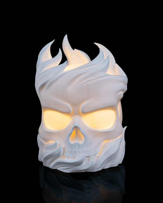 Skull Sphere LED Lamp – 3D Printed Gothic Skull Light