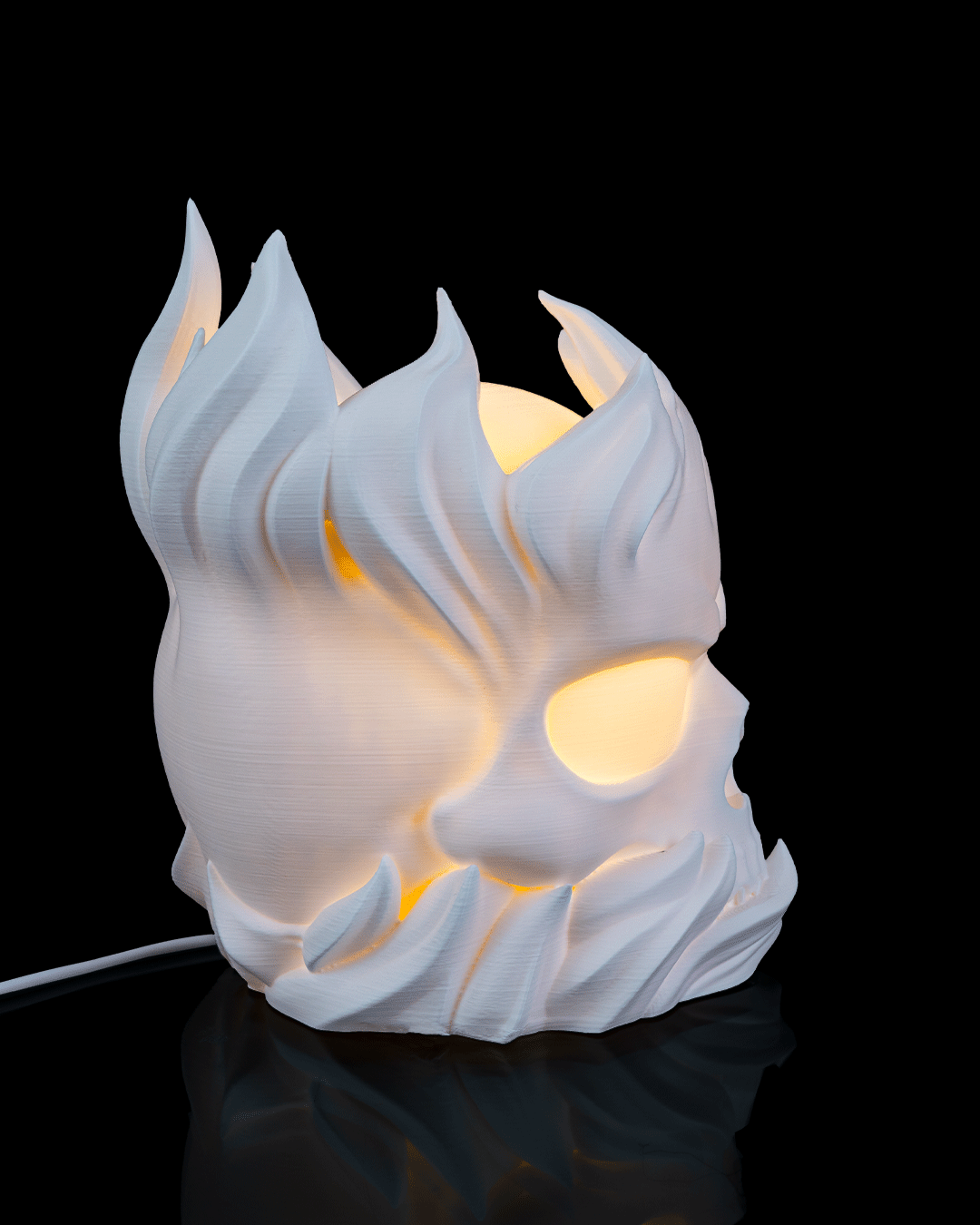 Skull Sphere LED Lamp – 3D Printed Gothic Skull Light
