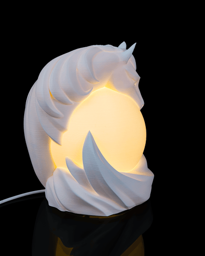 Stallion Sphere LED Lamp – 3D Printed Horse Night Light