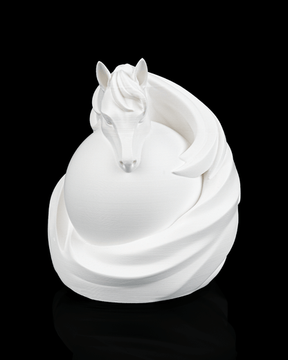 Stallion Sphere LED Lamp – 3D Printed Horse Night Light