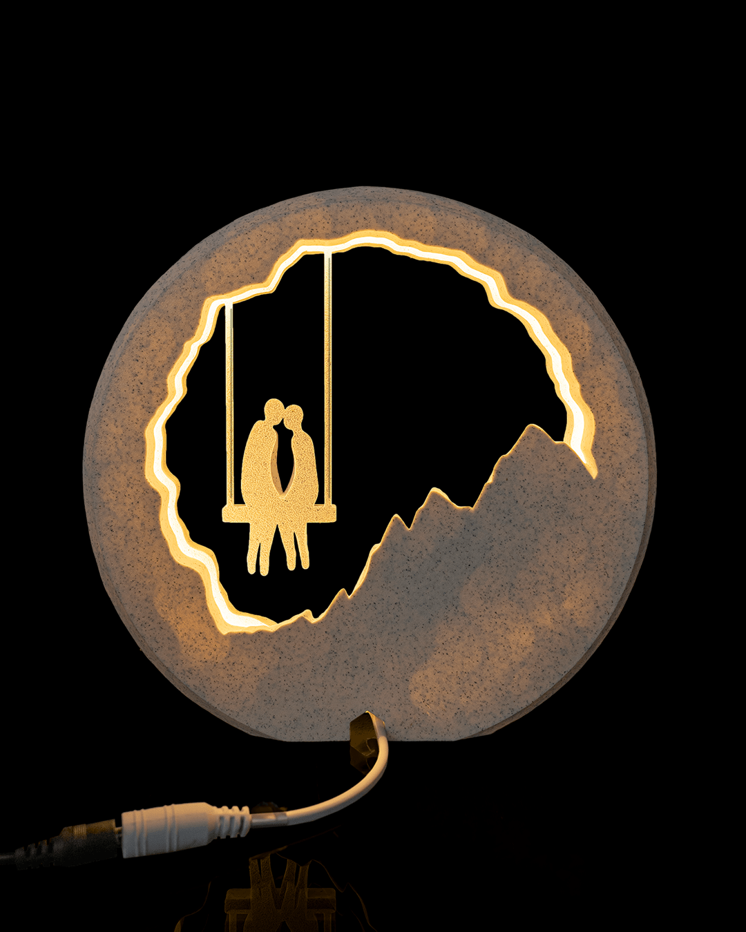 Swing for Two LED Table Lamp – Romantic Couple Swing Light