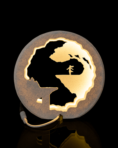 The Dreamer LED Table Lamp – 3D Printed Fantasy Landscape Light