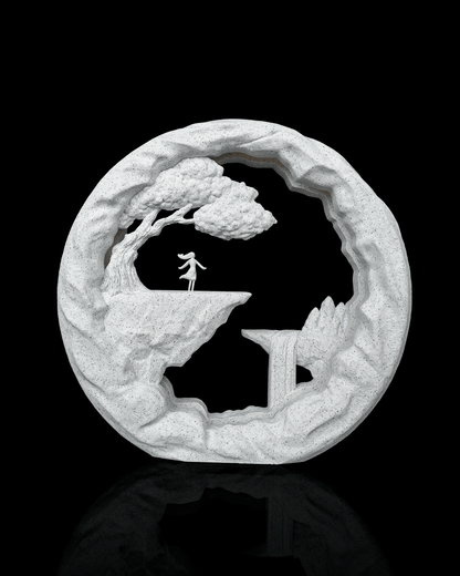 The Dreamer LED Table Lamp – 3D Printed Fantasy Landscape Light