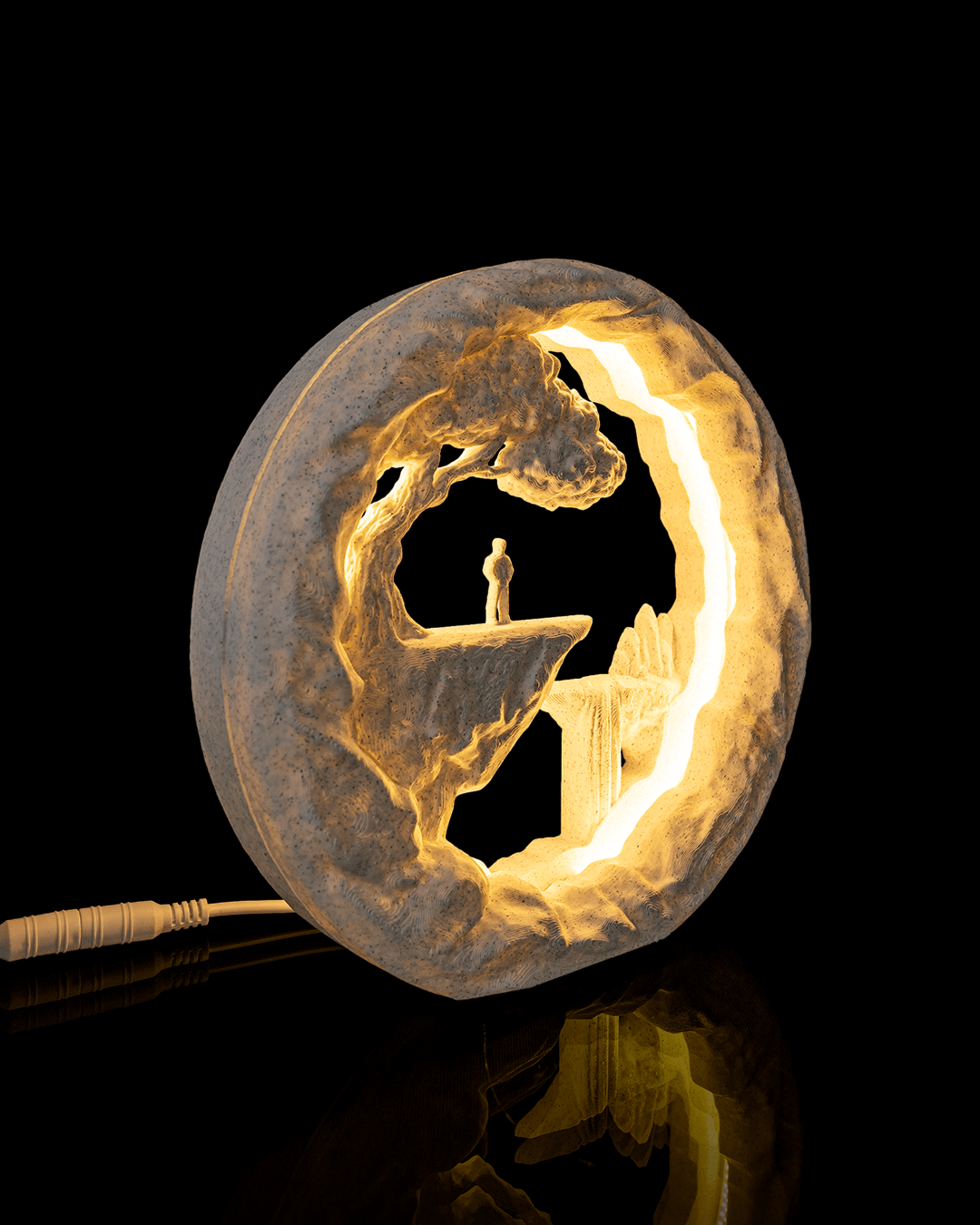 The Wanderer LED Table Lamp – 3D Printed Nature &amp; Adventure Light