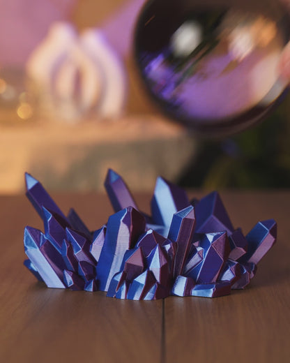 Amethyst Crystal Ball Holder & Lamp – 3D Printed Fantasy Décor
