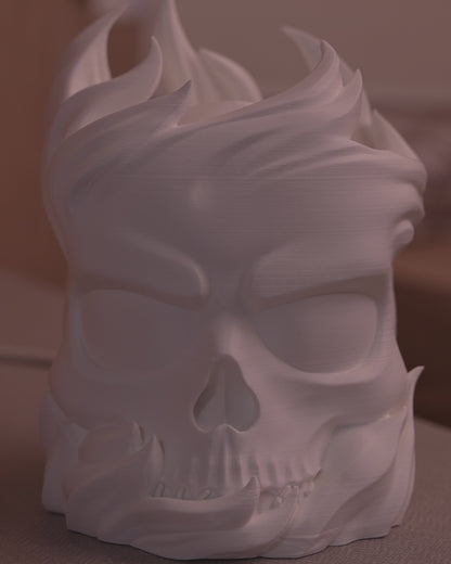 Skull Sphere LED Lamp – 3D Printed Gothic Skull Light