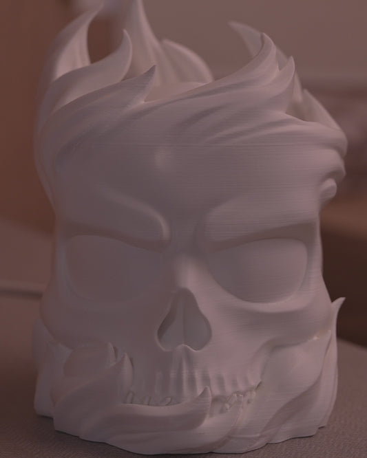 Skull Sphere LED Lamp – 3D Printed Gothic Skull Light